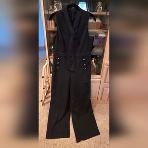 DKNY Women's Cropped Black Jumpsuit